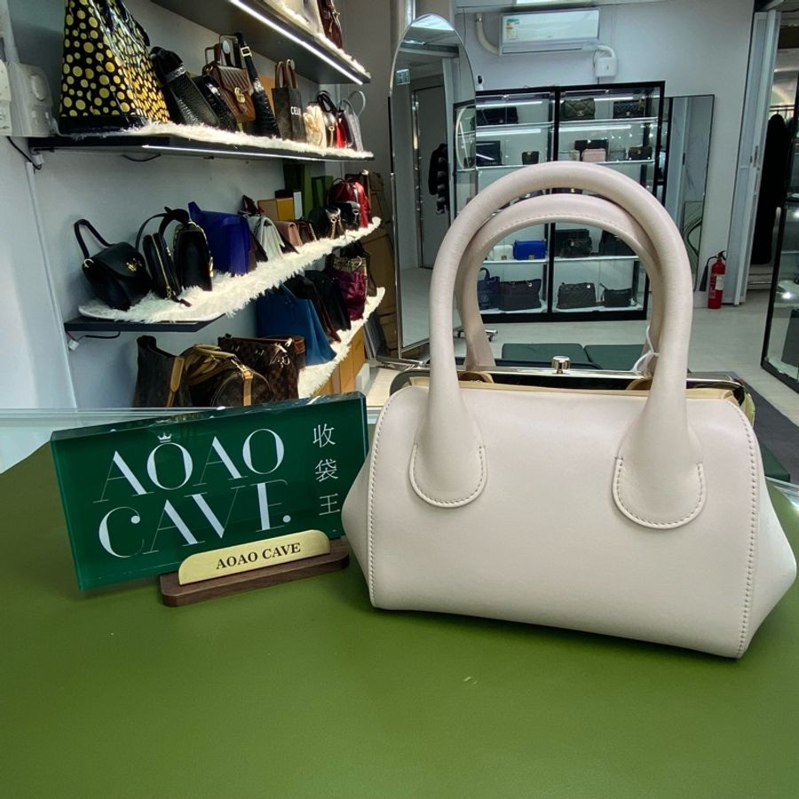 閑置品 Chloe 復古 Frame bag 淺粉紅 裸粉色 手提包 斜孭單肩-2