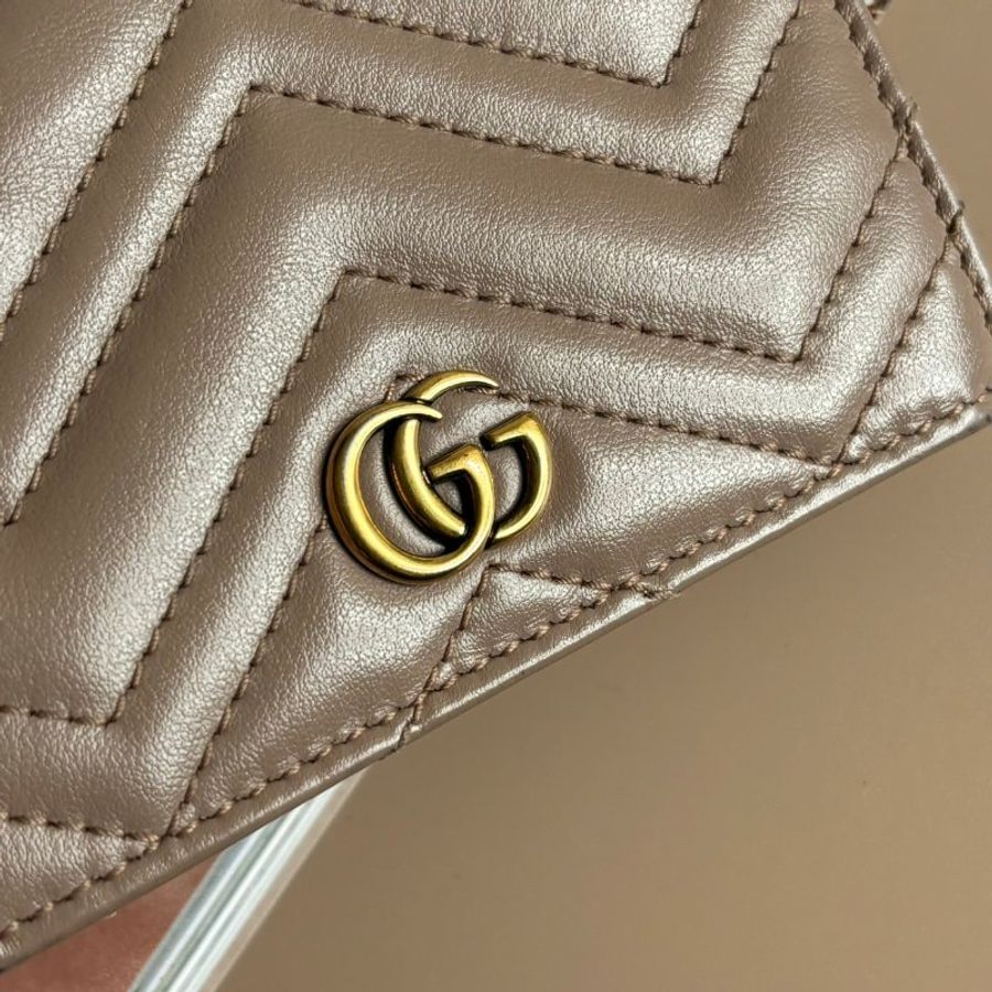 ::GUCCI:: 奶茶色MARMONT短夾-3
