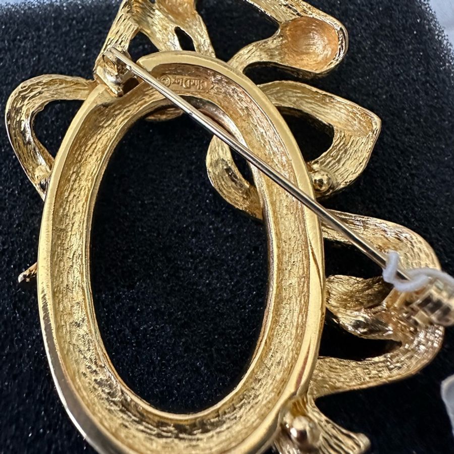 稀有中古Christian Dior蝴蝶絲帶胸針-7