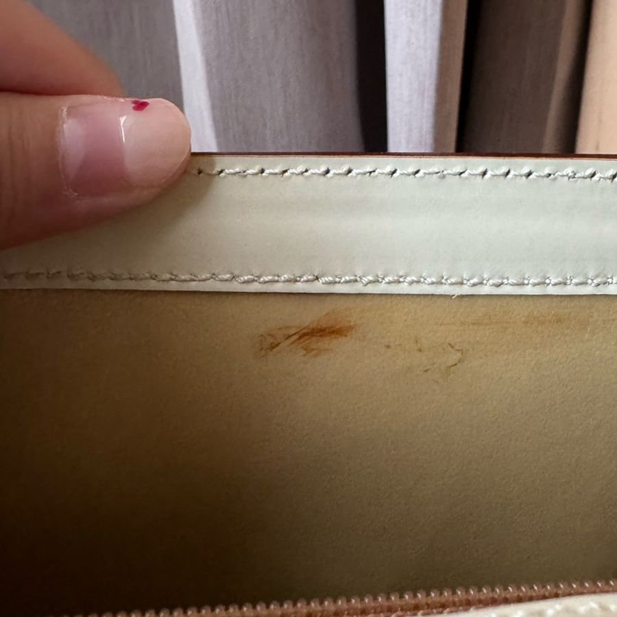 稀有 Vintage Celine 奶油白牛皮銀扣馬車-20