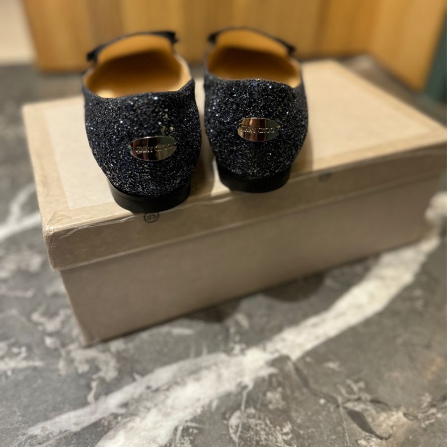 Jimmy Choo 經典亮片平底鞋-6