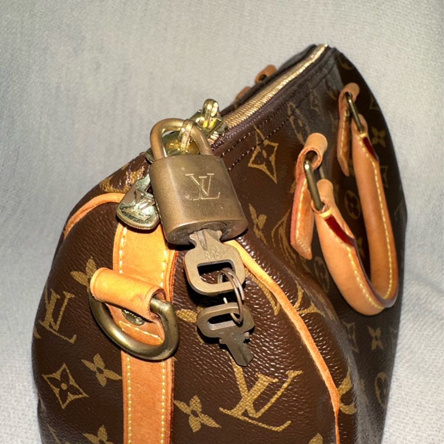 LV Speedy 25 波士頓 經典老花(可議)-3
