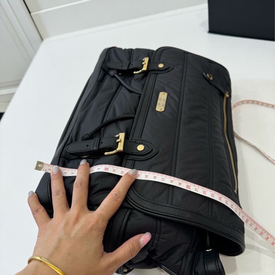 BURBERRY  Nylon Quilted Diaper Bag 黑 斜背包 公事包 電腦包 肩背包 郵差包-20