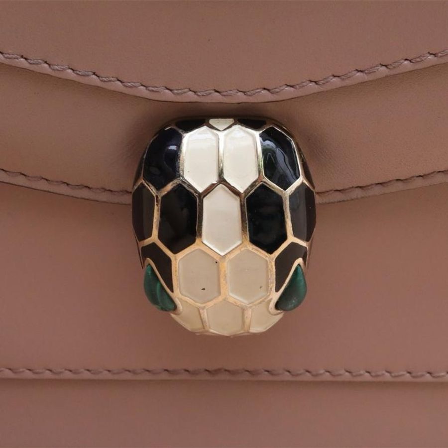 BVLGARI(寶格麗) Serpenti Forever 鏈條 蛇頭包 方版 20 粉色-5