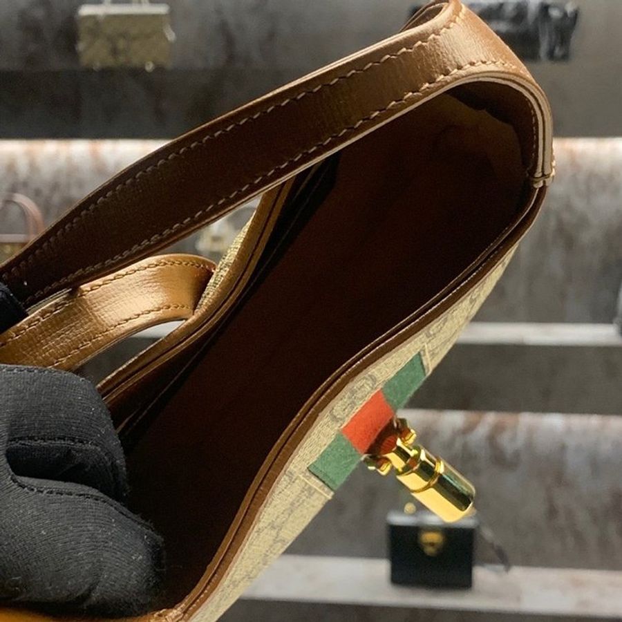 Gucci 637092 迷你Supreme 帆布Jackie 1961包 附可拆卸、延長皮革肩帶《當季專櫃正售★全新商品 》-10