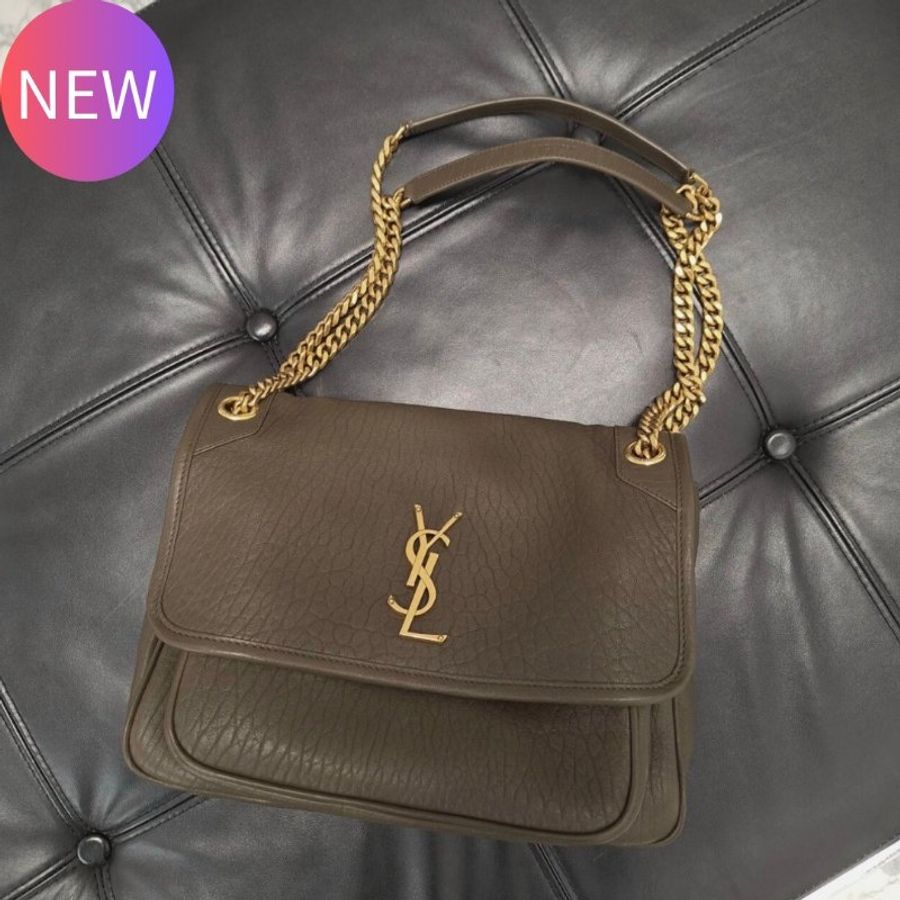 Saint Laurent YSL 803777 大款粒面小羊皮 Niki 包 麝香綠《當季專櫃正售★全新商品 》-0