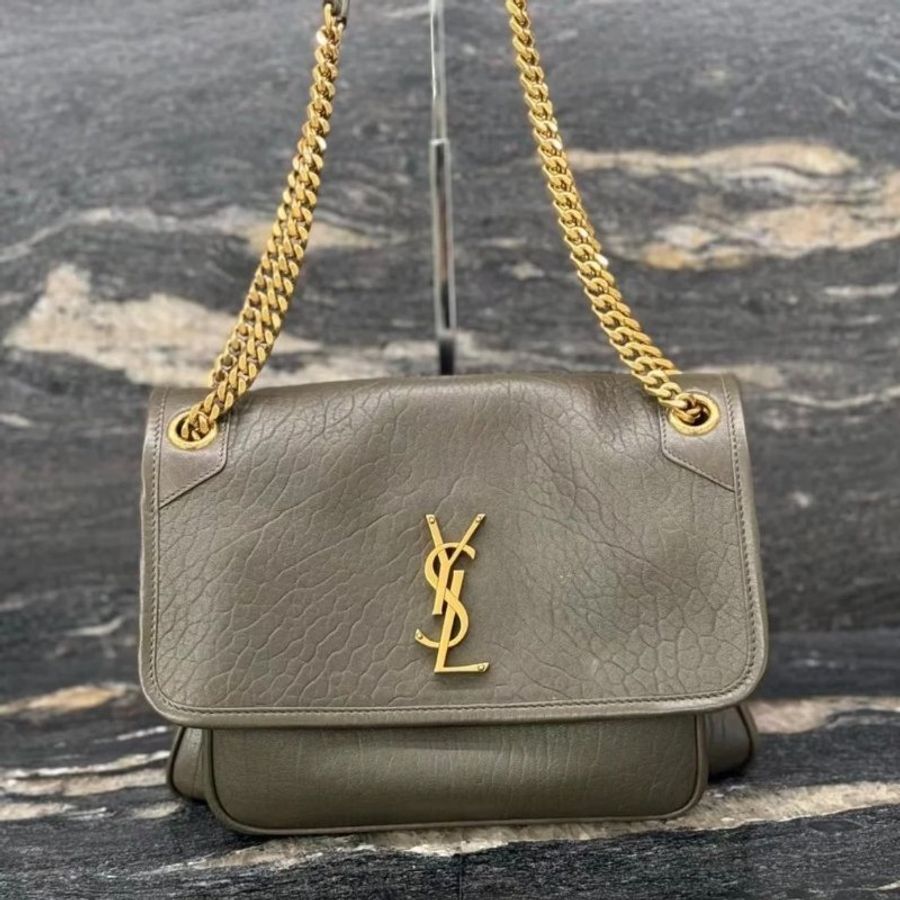 Saint Laurent YSL 803777 大款粒面小羊皮 Niki 包 麝香綠《當季專櫃正售★全新商品 》-1
