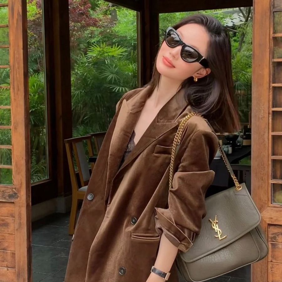 Saint Laurent YSL 803777 大款粒面小羊皮 Niki 包 麝香綠《當季專櫃正售★全新商品 》-2