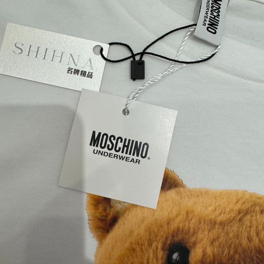 *SHIHNA名牌精品*Moschino Underwear Teddy Bear T可愛小熊短袖T 白 M-3
