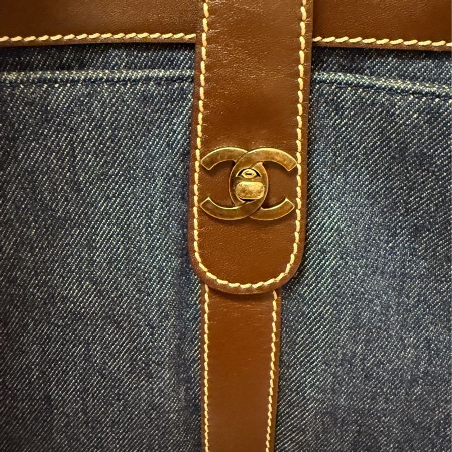 🍒CHANEL 單寧托特包 2F241019-6-10