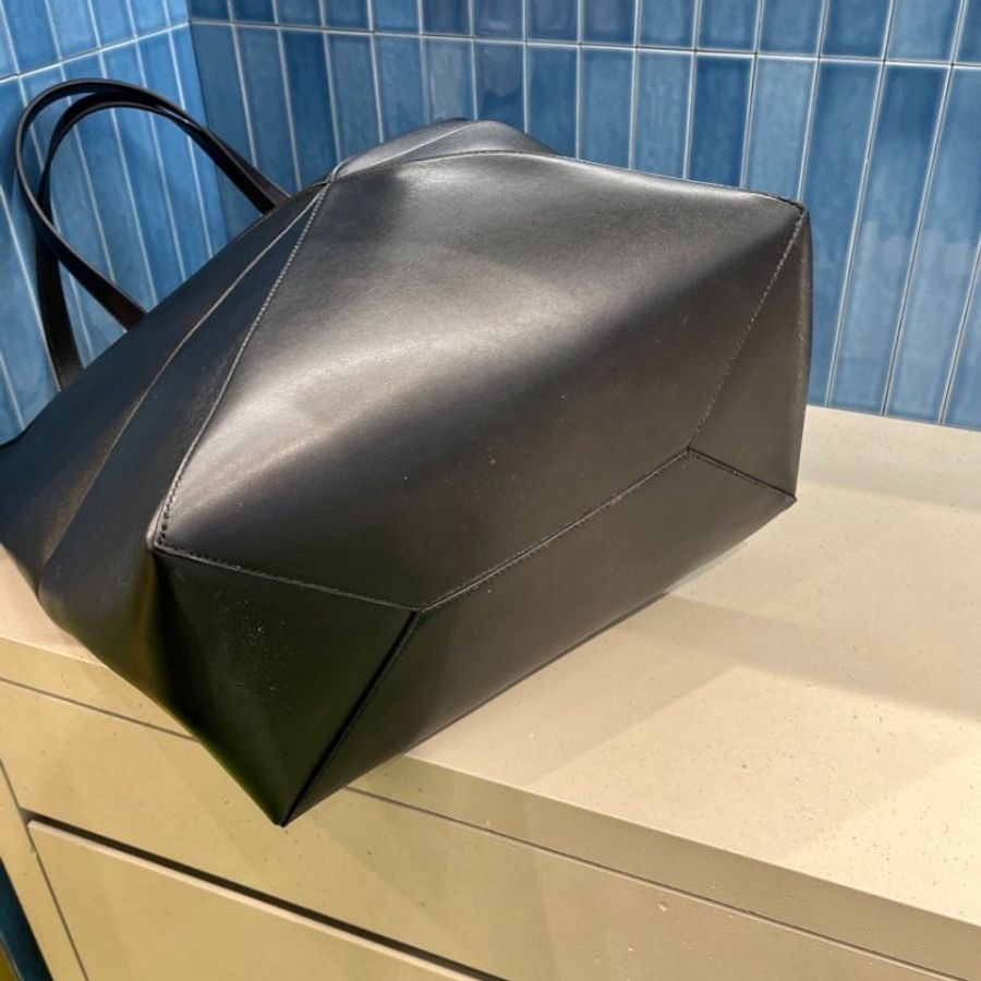 ✨快閃特價✨Loewe 亮面小羊皮 Puzzle XL 折疊托特包 黑色-3