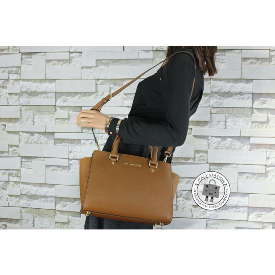 Michael Kors 30S3GLMS2L Selma  Luggage / 230 Calfskin Tote Bag Ghw-5