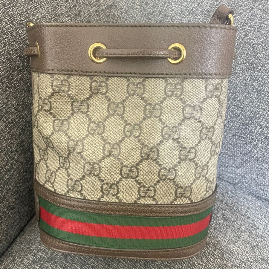 Gucci 經典Ophidia系列迷你斜背水桶包-6