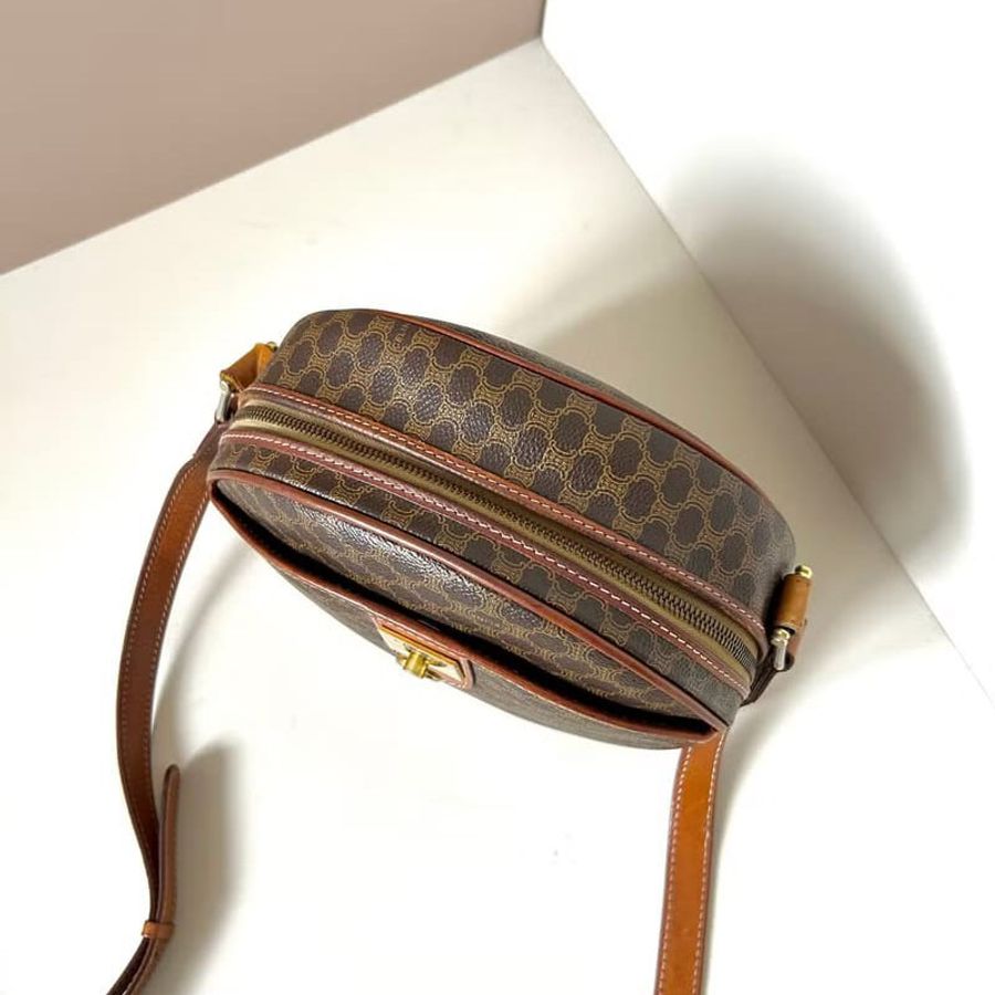 【LA LUNE】稀有中古二手CELINE小貝殼盒子單肩側孭斜背包手袋 Vintage-3
