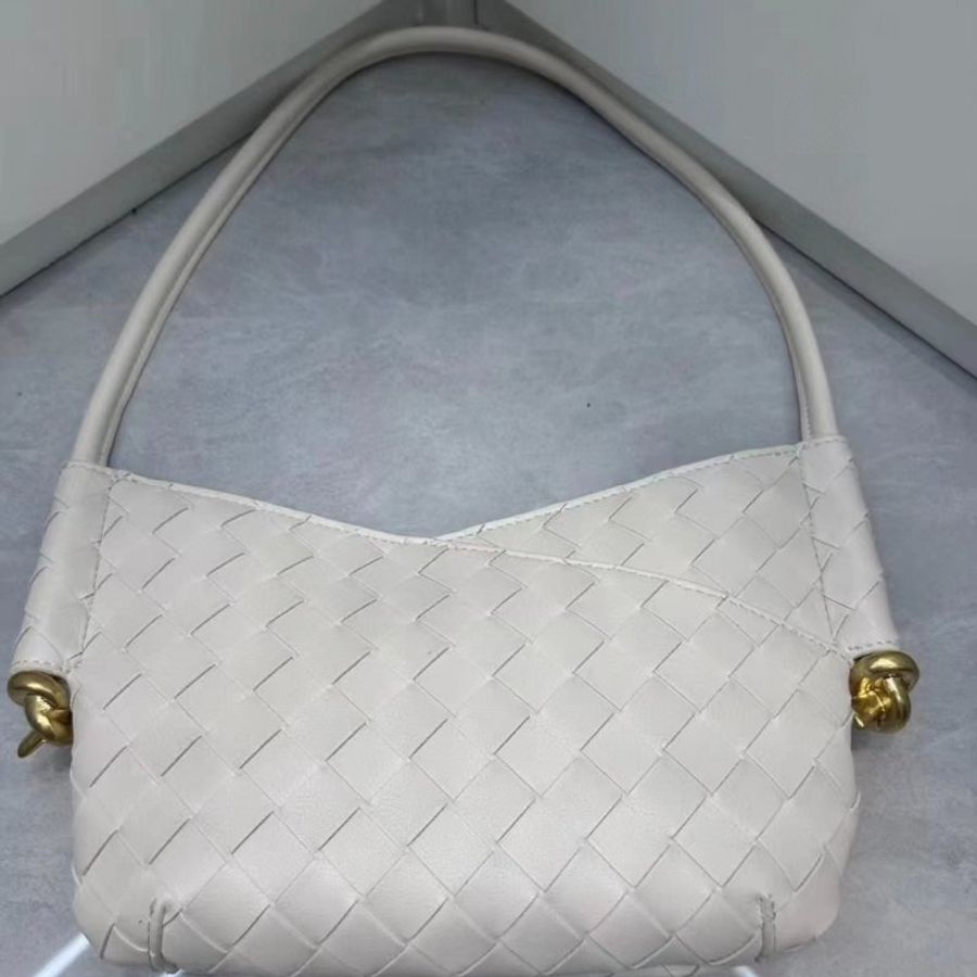 Bottega Veneta 796378 Mini Solstice 羔羊皮編織肩背包 海鹽白《當季專櫃正售★全新商品 》-3