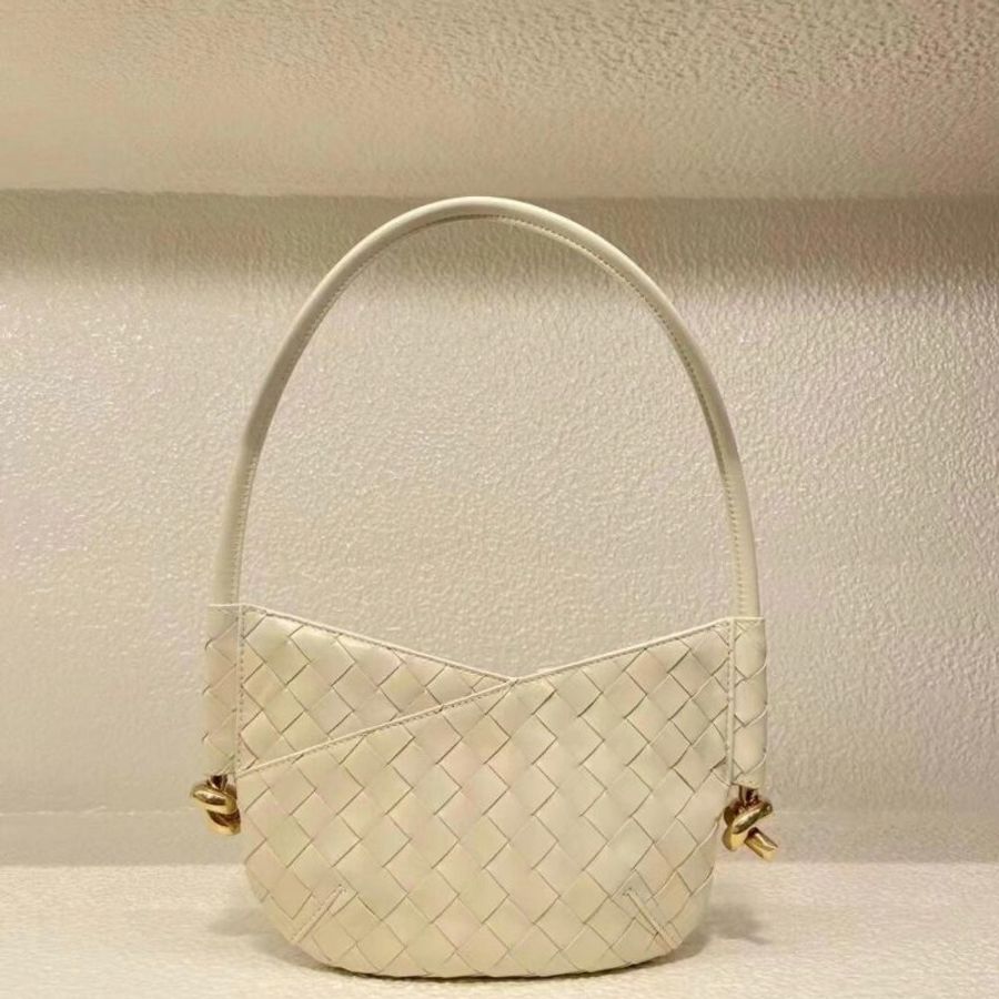 Bottega Veneta 796378 Mini Solstice 羔羊皮編織肩背包 海鹽白《當季專櫃正售★全新商品 》-9