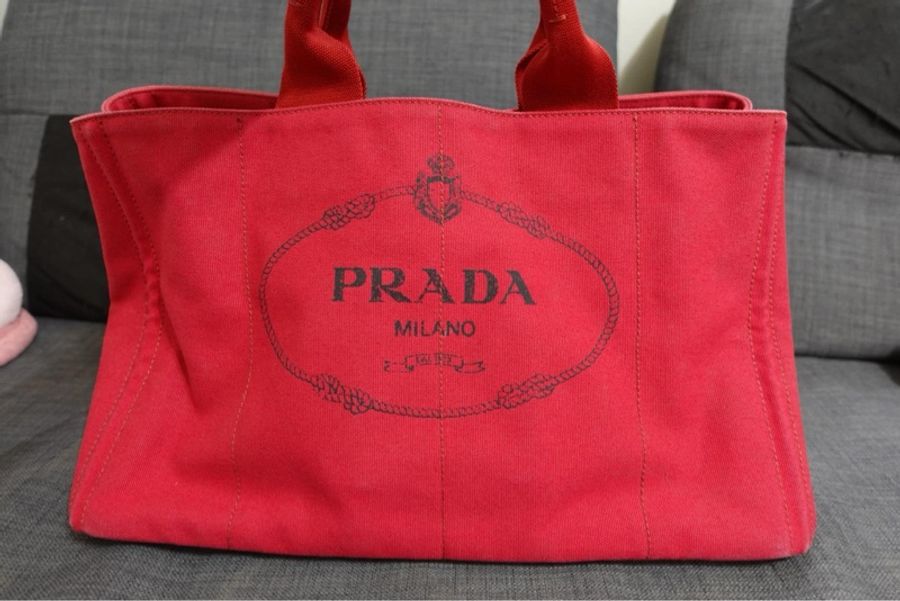 近新PRADA帆布包(紅)-2