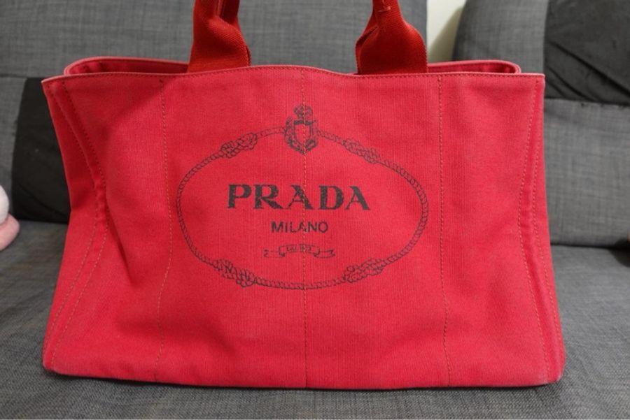 近新PRADA帆布包(紅)-6