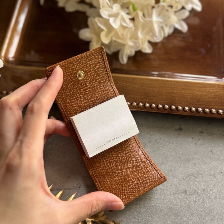 超稀有 Bvlgari 便條紙 皮革套 文具 意大利製-8
