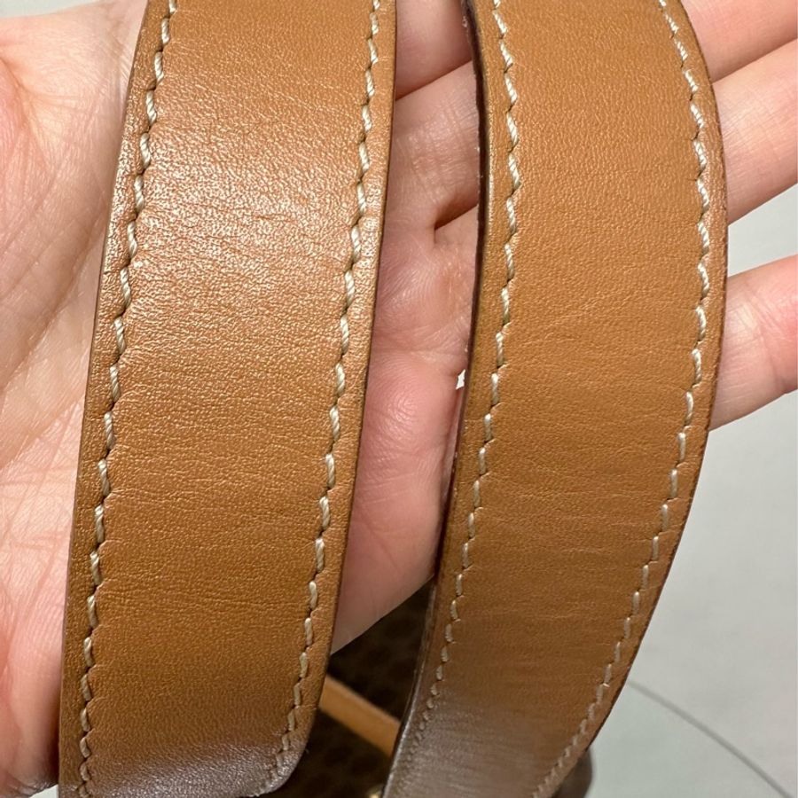 稀有Celine vintage 凱旋門啡色側孭袋-3