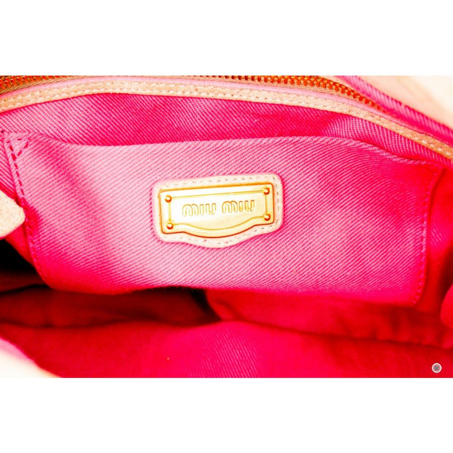 Miu Miu RR1300 2ADY Lino Matelasse Sacca Con Pattina(coffer) Corda / F0065 Canvas Tote Bag Ghw-6