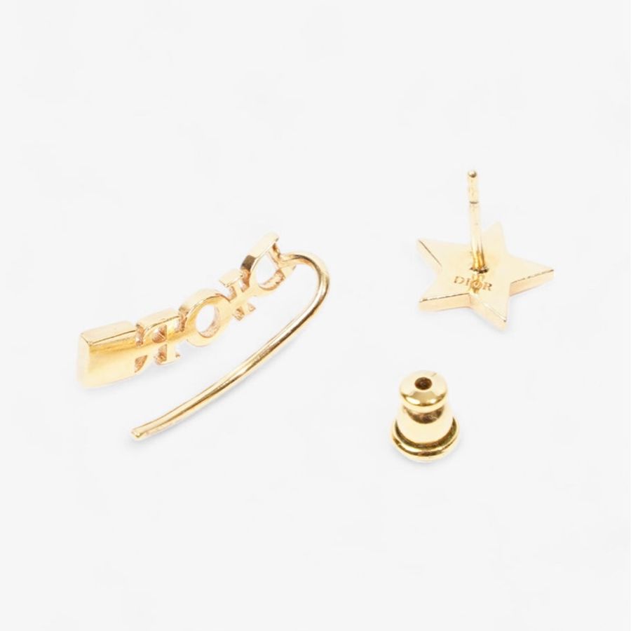 DIOR GOLD STAR EARRINGS-4