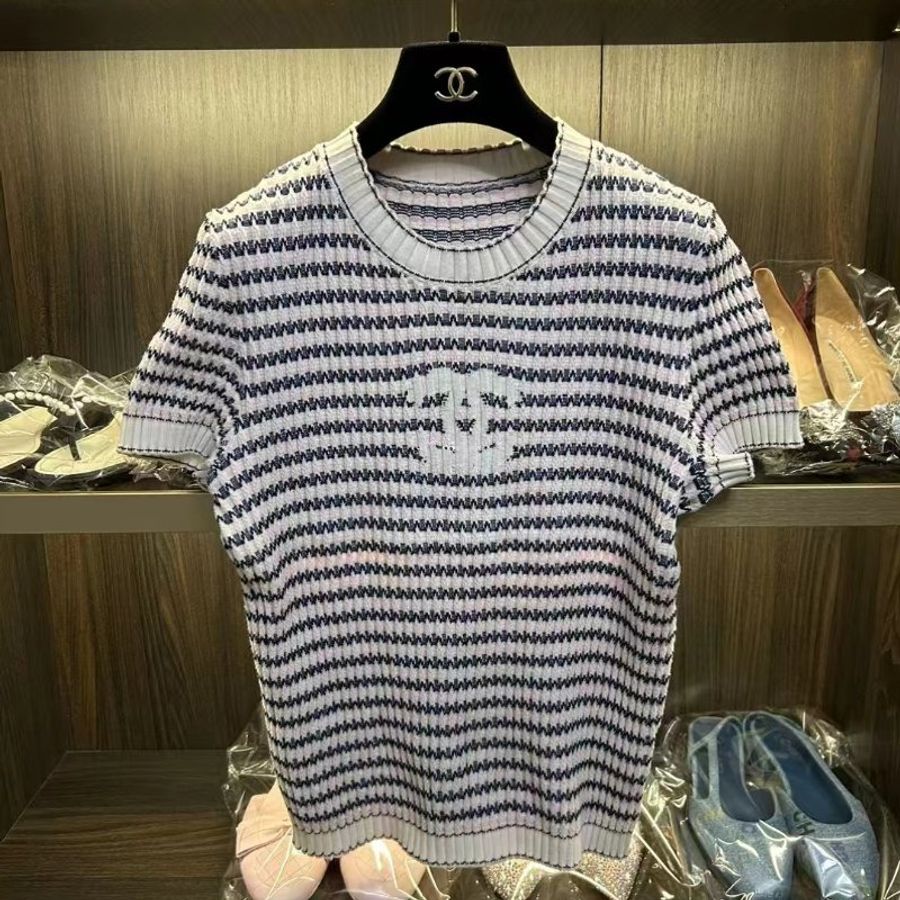 CHANEL短袖 尺寸40碼 領標沒了 洗標還在 很新-4