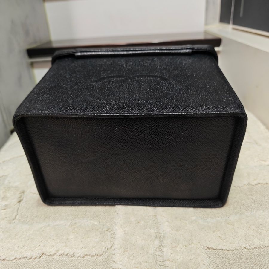 Chanel Vintage 女神荔枝牛皮化妝箱 標卡齊-23