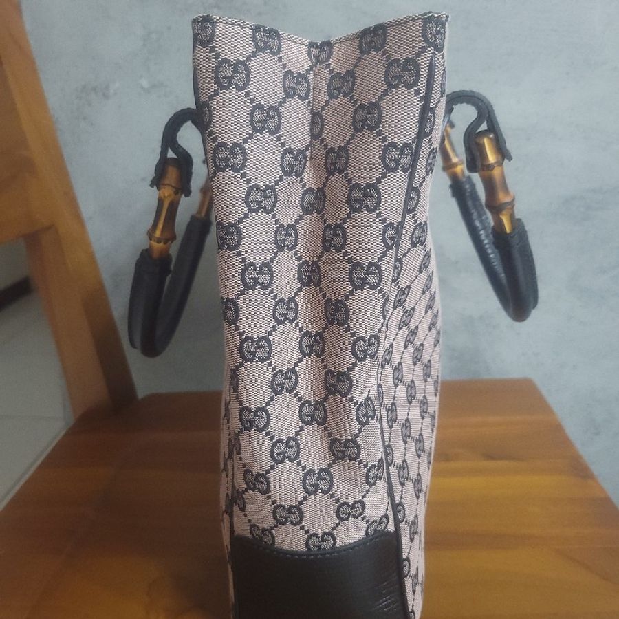 〔降價出清〕Gucci 竹把 緹花手提包 極新-3
