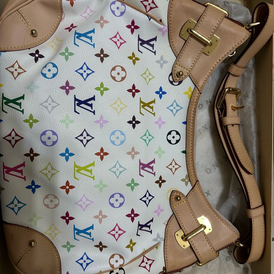 LV M40195 村上隆白彩(33 彩)肩背包-0