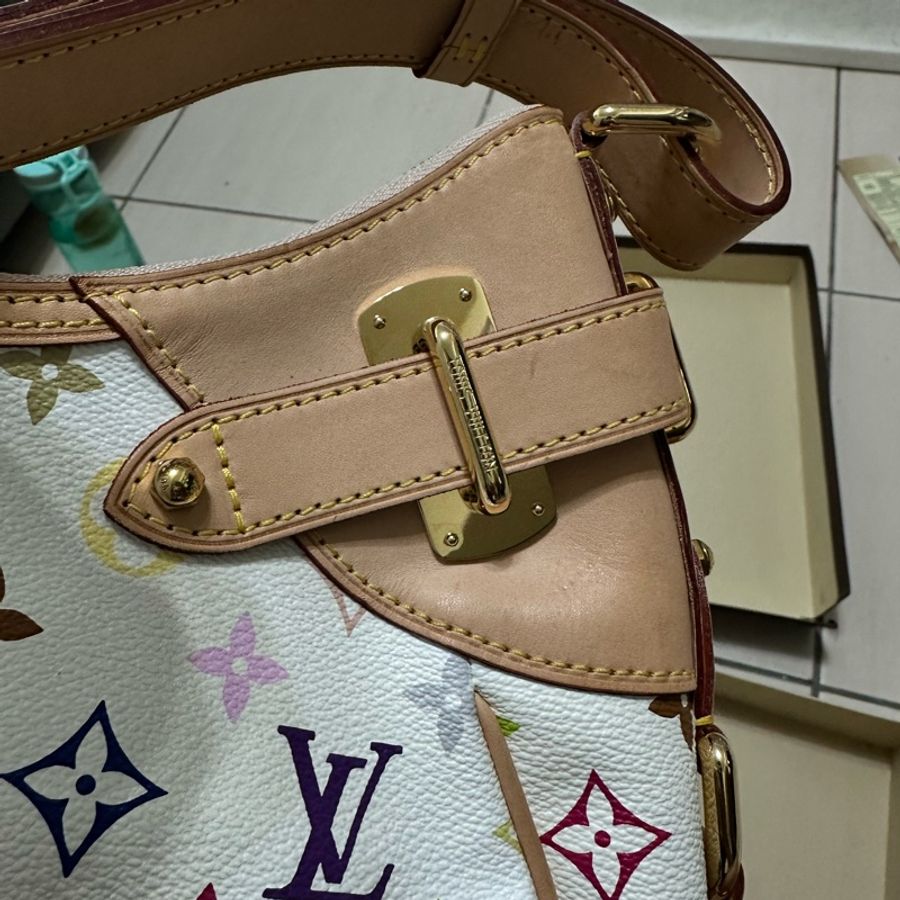 LV M40195 村上隆白彩(33 彩)肩背包-2