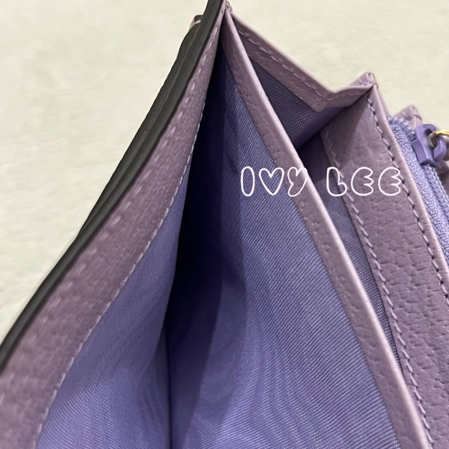 GUCCI OPHIDIA JUMBO GG長型包 鏈帶包 726497 薰衣草紫 WOC 二手精品-18