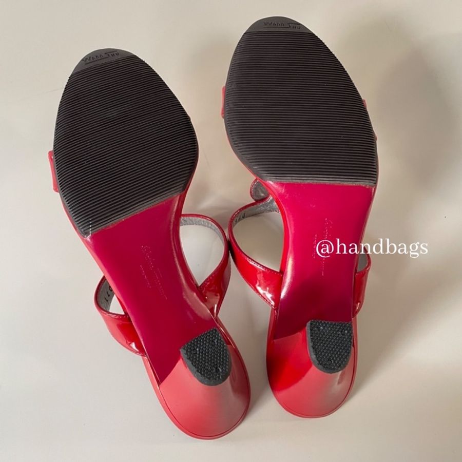 Salvatore Ferragamo 高跟鞋 漆皮 紅色 8號-5