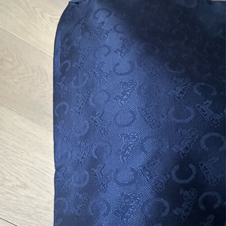 💕割價💕全新Celine 復古馬車藍花手挽袋-13