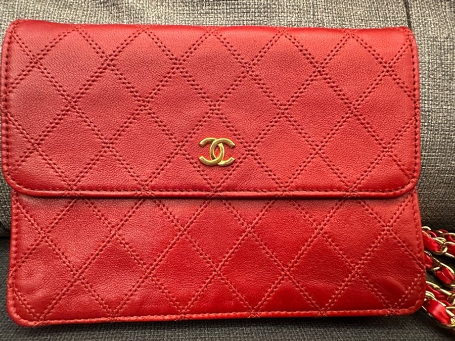 經典Chanel vintage woc 紅色（雷標完整 附保卡 原廠盒）-1