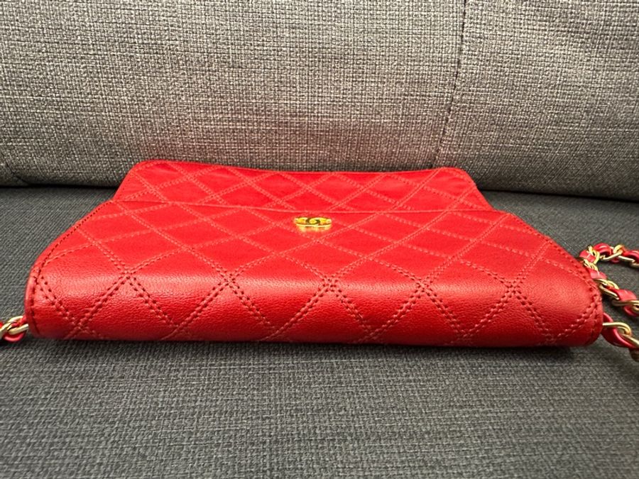 經典Chanel vintage woc 紅色（雷標完整 附保卡 原廠盒）-5
