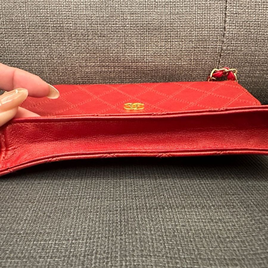 經典Chanel vintage woc 紅色（雷標完整 附保卡 原廠盒）-12