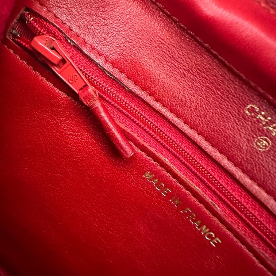 經典Chanel vintage woc 紅色（雷標完整 附保卡 原廠盒）-16