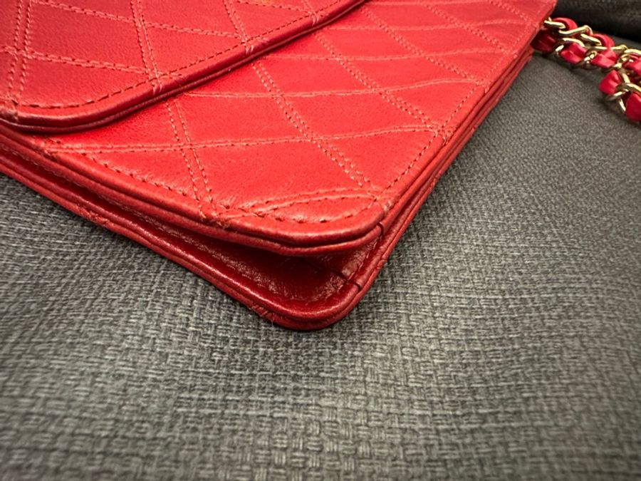 經典Chanel vintage woc 紅色（雷標完整 附保卡 原廠盒）-25