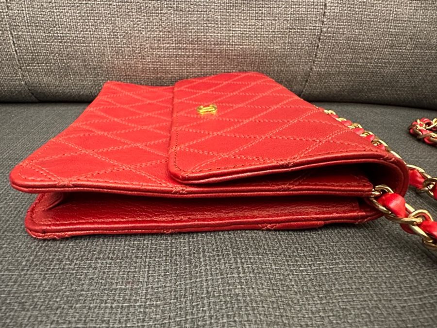經典Chanel vintage woc 紅色（雷標完整 附保卡 原廠盒）-28