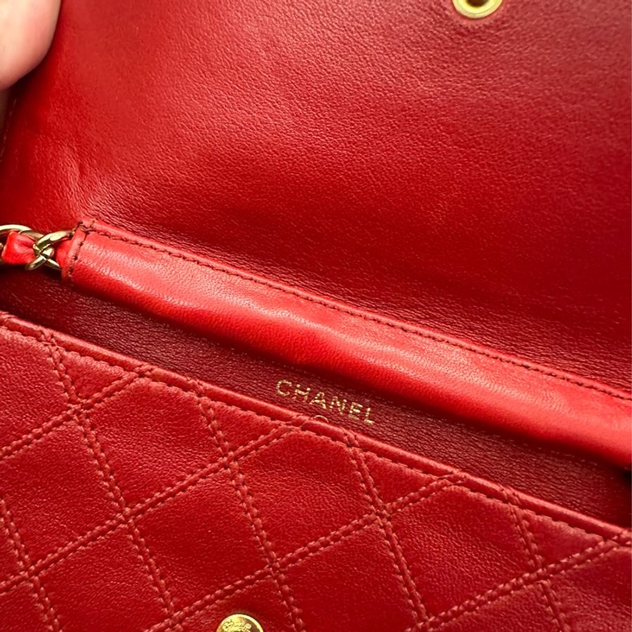 經典Chanel vintage woc 紅色（雷標完整 附保卡 原廠盒）-32