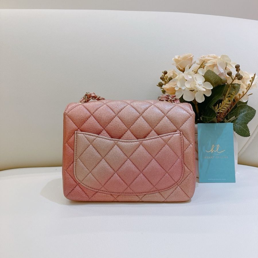 CHANEL 香奈兒迷你方胖子鏈帶包包MINI SQUARE 17CM CLASSIC FLAP CALF-1