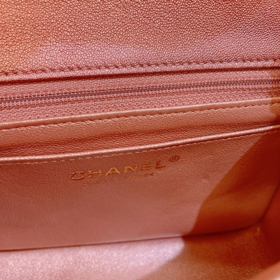 CHANEL 香奈兒迷你方胖子鏈帶包包MINI SQUARE 17CM CLASSIC FLAP CALF-11