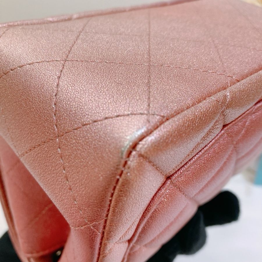 CHANEL 香奈兒迷你方胖子鏈帶包包MINI SQUARE 17CM CLASSIC FLAP CALF-19