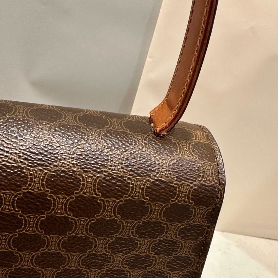 CELINE 稀有復古Macadam Kelly 手提包-12