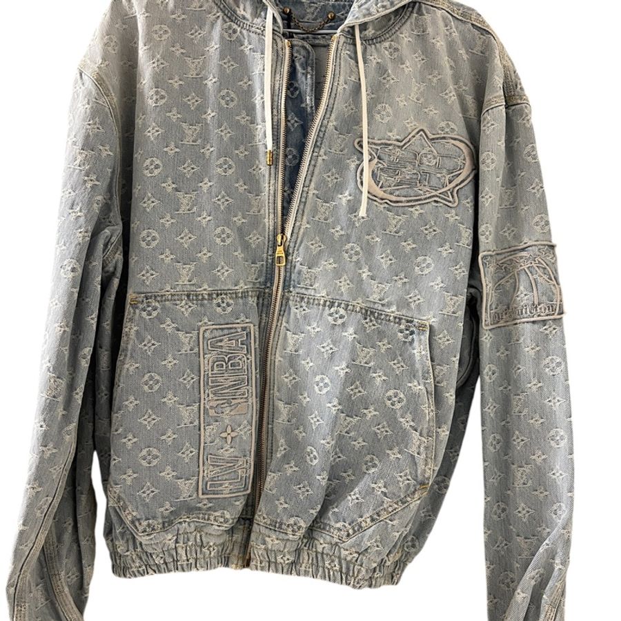 LV x NBA聯名 丹寧牛仔連帽外套48-9