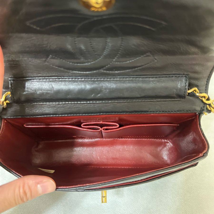 CHANEL 巴黎限定CF鴛鴦金銀釦19公分-4