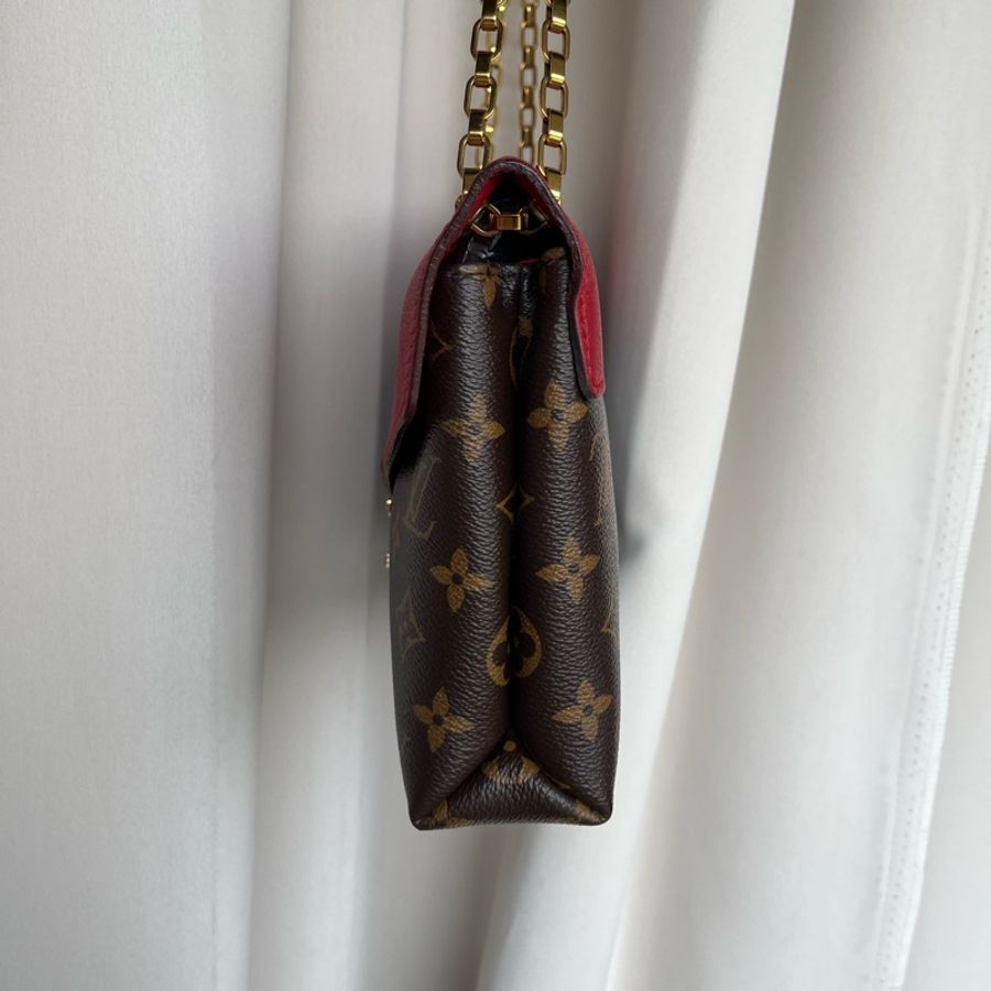 (9成新)LV Pallas Chain 老花 信封包 斜背+單肩+腋下包-17
