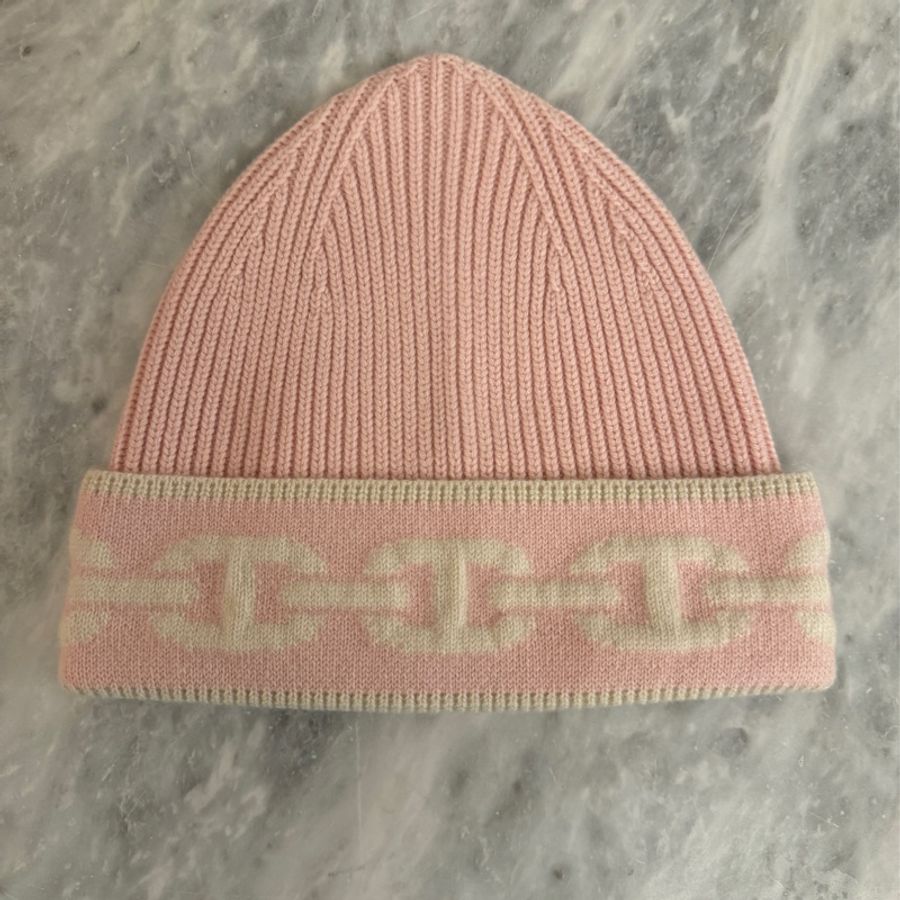 Hermès Heaven Beanie 豬鼻冷帽 /Rose Poudre & Écru / size M (56-57) (Brand New)-4
