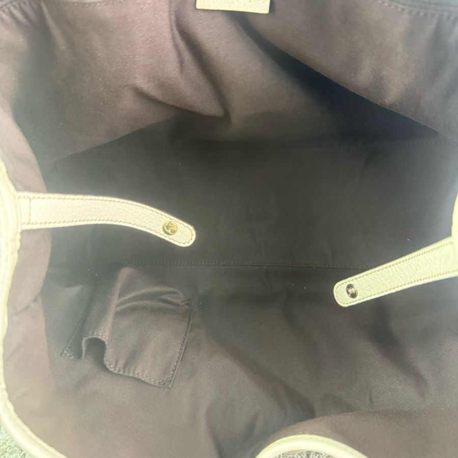 Gucci vintage 蝴蝶結裝飾老花托特包-21
